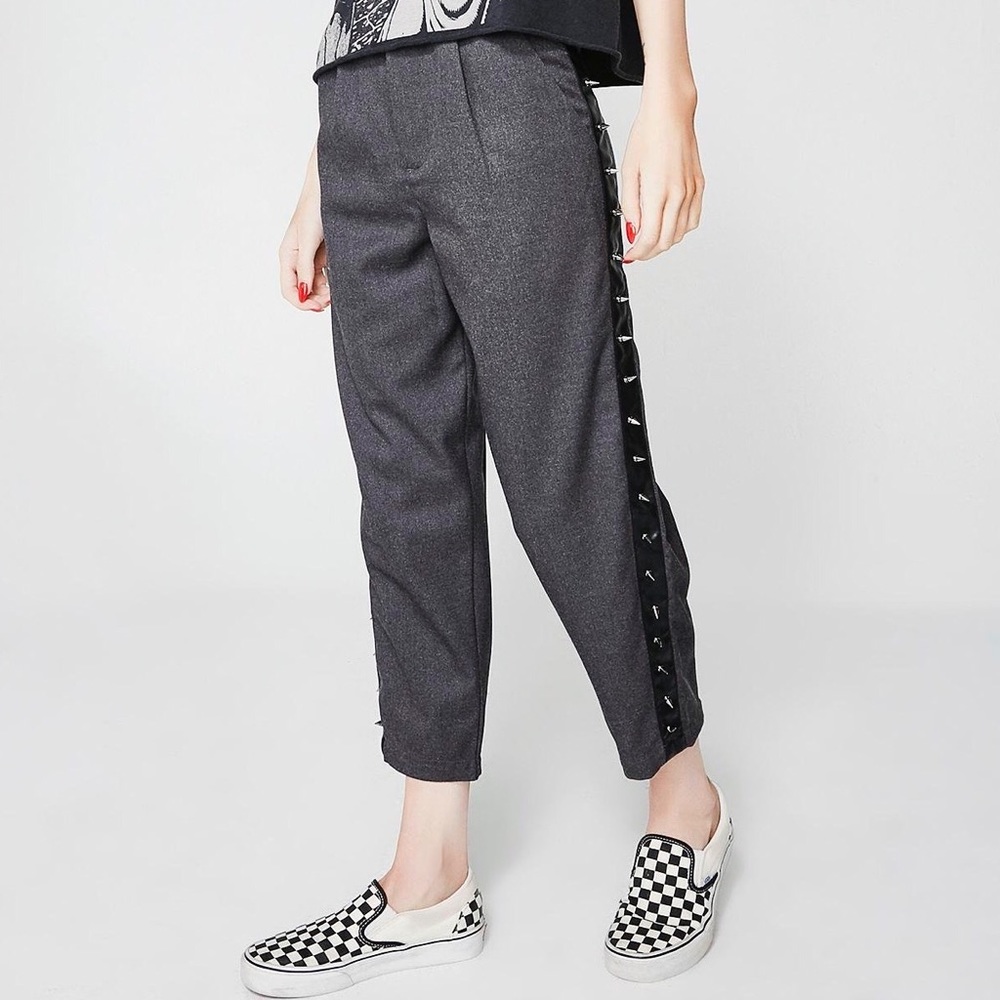 NWT, US 8 Disturbia High Rise Peggy Stud Trousers